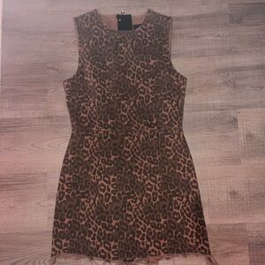 Denim X Alexander Wang - Leopard Dress - Size 8 - in PERFECT condition
